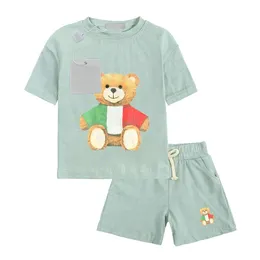 Conjunto de roupas infantis T-shirt Terno 2 peças roupas de verão de alta qualidade desenhos animados T-shirt de manga curta Shorts 90cm-160cm A