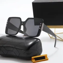 kare güneş gözlüğü bayan tasarımcı güneş gözlüğü erkek gözlükleri Geniş ayna bacak klasik logo mektubu baskı büyük boy güneş gözlüğü Moda markası