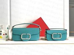 Fashion VLogo Baguette Flap Bag 1:1 Top Quality LOCO Crystal Sequin Buckle Bag Women Shoulder Bag Luxury Designer Bag