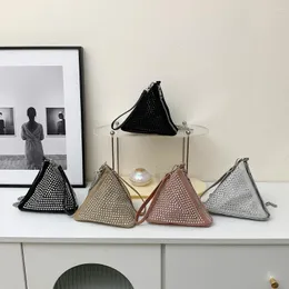 Evening Bags Women Crossbody Bag Fashion Diamond Handbags Breathable Triangular Durable Scratch Resistant With Zipper Shopping Trip