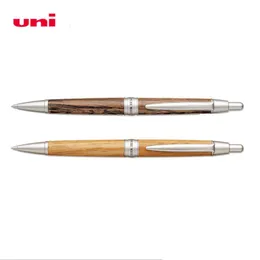 Pennor uni 0,5 mm mekanisk penna natur malt trähandtag pennor m51025 rå trä ek japansk brevpapper 1 st.