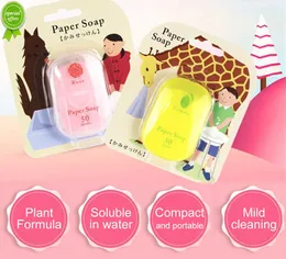 50PCS Washing Hand Travel Soap Paper Disposable Soap Paper Portable Bath Clean Scented Slice Sheets Home Kitch Bathroom Products
