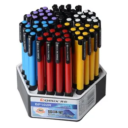 Pens 30 veya 60pcs/set toptan plastik tükenmiş kalem mavi mavi mürekkep ucuz pres tükenmez kalem 0.7mm klasik tükenmez kalem okulu kaynağı