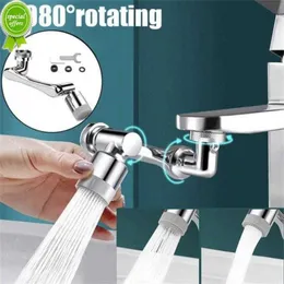 Kran 1080 roterbar universal roterande sprayer huvud dubbel tvättbassäng kök arm förlängnings kranar luftare bubbler munstycke