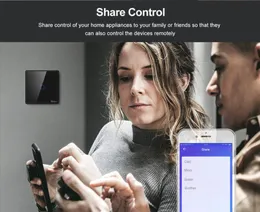 Sonoff de controle T3 TX WiFi Smart Wall Touch Switch Módulo de relé sem fio Controle doméstico Inteligente via Ewelink/RF433 Trabalho com Alexa Google Home