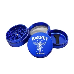 Bong KROM KIRICI bitki öğütücüler cnc diş Hornet 4 katmanlı 50mm alüminyum alaşımlı öğütücü Sigara Borular metal duman kırıcı