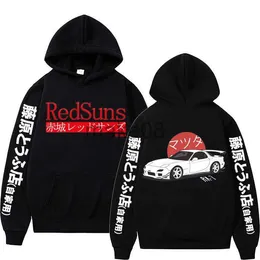 Erkek Hoodies Tişörtü Anime İlk D Hoodies Mazda RX7 Baskılı Hoodie Erkekler Kadınlar JDM Otomobil Kültürü Hoodies Unisex Moda Kazak Streetwea J230629