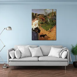 Symbolic Canvas Art Breton Women at The Turn Paul Gauguin Painting Handcrafted Modern Landscapes Hotels Room Decor