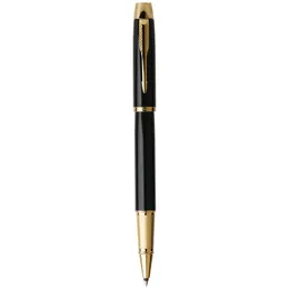 Pennor Parker IM Luxury Ballpoint Pen Present Box Metal Pen Anpassad med egen Rollerball Ink Office Pen