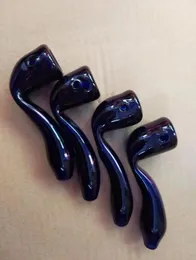 Tubi di fumo di vetro Fabbricazione Bong di narghilè soffiato a mano Nuovo tubo di vetro curvo multicolore