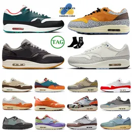 Mens Sports Running Shoes Kasina Concepts X 1 87 Dirty Denim Patta Summit White Wabi-Sabi Liverpool Yellow TS Crepe Hemp Womens Trainers 1s Sports