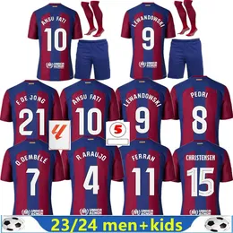 23/24 Camisetas de Football Barcelona Soccer Jerseys Lewandowski Pedri Gavi 2023 2024
