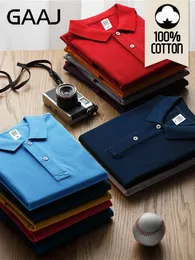 Polo Masculino GAAJ 100 Cotton Polo Shirt Men Brand Shirts For Man Short Sleeve Summer Fashion Clothing Wine Blue Grey Red Navy Mens 230629