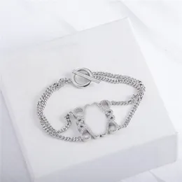 Luxury Designer Bracelets Women Diamond Charm Bracelet Fashion Trendy Letter L Pendant Gold Jewelry Accessories Wedding Party Valentines Day