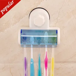 Новый набор аксессуаров для ванной комнаты, держатель для зубных щеток, настенное крепление, подставка для зубных щеток, крючки, присоски, инструменты для ванной, стойка для зубных щеток