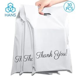 Envelopes 30pcs Printed Design Tote Express Courier Bag with Handle SelfSeal Adhesive Thick Waterproof Plastic Poly Shipping Mailers