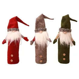 Decorações de Natal Gnomos Garrafa de Vinho Er Feito à Mão Sueco Tomte Papai Noel Toppers Sacos Casa de Férias Jk2010Xb Drop Delivery Gard Dhxg0