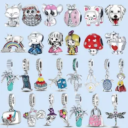 925 sterling silver charms for pandora jewelry beads Pendant Rainbow positioning Buckle Clip charm set