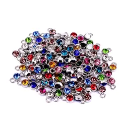 Bracelets 240 Pcs/bag Crystal Birthstone Charms for Jewelry Making Findings 10 X 7mm Alloy Charm Fit Diy Bracelet Necklace Earrings B001