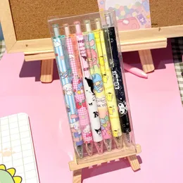 Pensje 36 szt./Lot Cartoon Dog Cat Press Pen Cute 0,5 mm czarny atrament podpis Pens