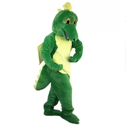 Fabryka gorąca zielona dinozaur Magic Dragon Mascot Costium dla dorosłych Cyrn Circus Christmas Halloween strój Fancy Dress Suit