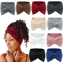 Headbands for Women Fashion Knotted Headband Soft Stretchy Bands Womens Boho Wide Turban Head Band Cute Hair Accessories