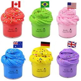 100ml Butter Slime Cotton Mud Soft Stretchy Color Clay Toy Non-sticky Slimes Children Diy Putty Decompress Fidget Party Favors Kids Gift 2160