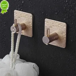 Rostfritt stål badrum krokar stans gratis självhäftande handdukkrok väggmonterade badrumstillbehör för förvaringsarrangör rack trasa
