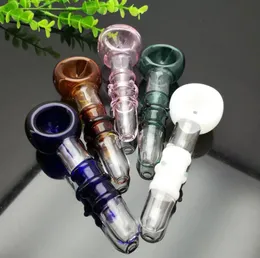 Fabrication de pipes à fumer en verre Narguilé soufflé à la bouche Bongs Pot concave en verre coloré à trois roues