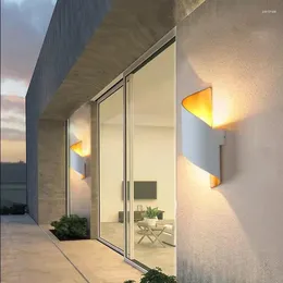 ウォールランプモダンLED Ligh Corridor Aisle Design Bedside Indoor Outdoor Lighting Sconces白い黒いフレーム防水ライト