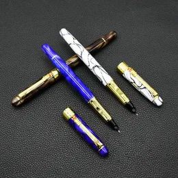 Pens 15pcs Yeni mermer hat çeşmesi kalem ejderha kalem vintage 0.5mm uç mürekkep kalemleri yazmak için kalem kalem ofis malzemeleri