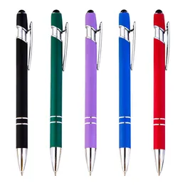 PENS 10PCS/LOT ARPROMOTIONS -Geschenkgeschenk benutzerdefinierte Soft Touch -Kugelschreiber mit Stylus Premium Metal Pen