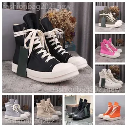 Tasarımcı Moda Sıradan Canvas Ayakkabı Lüks Erkek Ayakkabı Rickics Hunters Boots Kadınlar Kalın Sole Yükseltilmiş Siyah Beyaz Jumbo Dantel Up Spor Ayakkabı Kendi Avustralya Botları