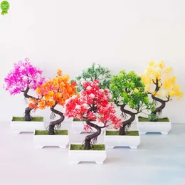 Nuove piante simulate Simulato piccolo bonsai in vaso in plastica Desktop Soggiorno Simulazione Decorazioni floreali Accessori per la casa