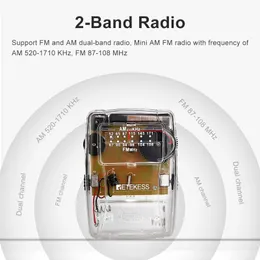 Hörlurar Retekess 10st TR624 Transparent bärbar Radio AM / FM Pointer Tuning Support Hörlurar, används för kyrkans konferensmuseum