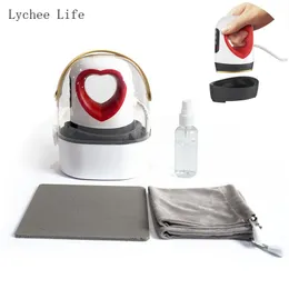 Kabartma Lychee Life Mini Kalp Şeklinde Sıcak Damgalama Makinesi Taşınabilir Dijital Yüceltme Tshirt Isı Pres Aktarılmış Baskı Makinesi