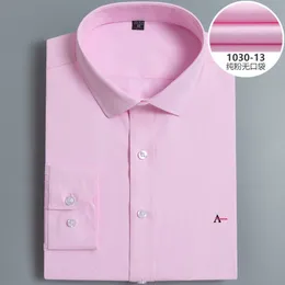 Camicie eleganti da uomo Large S8XL Camicia senza tasche in tinta unita di alta qualità per il tempo libero da ufficio in cotone stile tascabile 230628