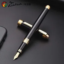 Pennor Picasso Fountain Pen Spatiotemporal 909 Black Fountain Pen Gold Silver Pimio Ink Pen Gratis frakt