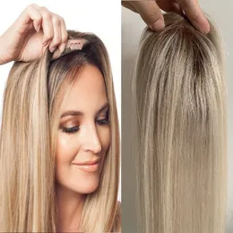 Synthetic s Ombre Blonde Virgin Human Hair Mono Base Clre With Lace Natural Baby 613 Silicon Toupee For Women 230629