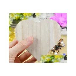 Storage Boxes Bins Box Heart Shape Wood Jewelry Wedding Gift Makeup Cosmetic Earrings Ring Desk Rangement Make Up Wooden Organizer Dhpok