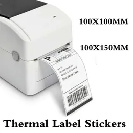 Adesivos de 4x6 polegadas enviantes de papel térmico direto adesivo de papel 100x100/150mm adesivos adesivos de 4 polegadas para impressora de etiqueta térmica