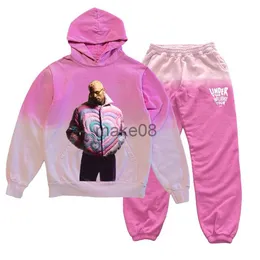 Męskie bluzy bluzy Chris Brown walentynki Sets Sets pod wpływem Tour 2023 Spodnie do joggera kobiety mężczyźni Bluza Sweatpants J230629