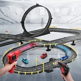 ElectricRC Track 1 43 Scale Children's Electric Railway Track Racing Toy Autorama Race Car Track Set Circuit Voiture slot bil Speedway Kids Toys 230628