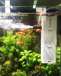 Andra akvariumfisk Sunsun 3 i 1 filter för tank mini syre nedsänkbar vattenrenare 230628
