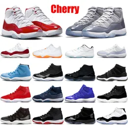 11 11s Basketball Shoes Men Women Trainers cherry red Cement Grey Yellow Snakeskin Midnight Navy Pure Violet Bred jumpman 11 sports sneakers outdoor shoe