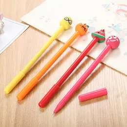 Pens 100 Pcs Creative Stereo Fruit Gel Cartoon Stationery Cute Office Supplies Waterbased Sign Pen Kawaii School Supplies