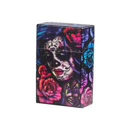 Latest Cool Smoking Colorful Skull Style Cigarette Cases Plastic Storage Box Innovative Housing Automatic Spring Opening Flip Moistureproof Stash Case