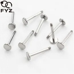 Navel Bell Button Rings 50pcslot altamente lucidato 14G 16G Solid G23 Labret Ring Bar Lip Piercing sostituzione gioielli per il corpo 230628