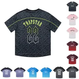 Erkek Trapstar t Gömlek Futbol Forması Yaz Rahat Gevşek Kısa Kollu Hip Hop Yüksek Streetwear Stree Moda E0rw Tops