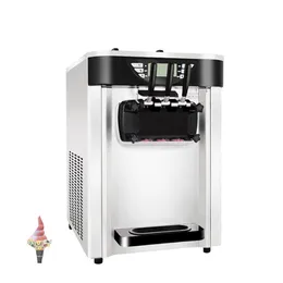 LINBOSS машина для мягкого мороженого, производитель йогурта, 3 вкуса, холодильник, электрическое мороженое, коммерческая машина для мороженого